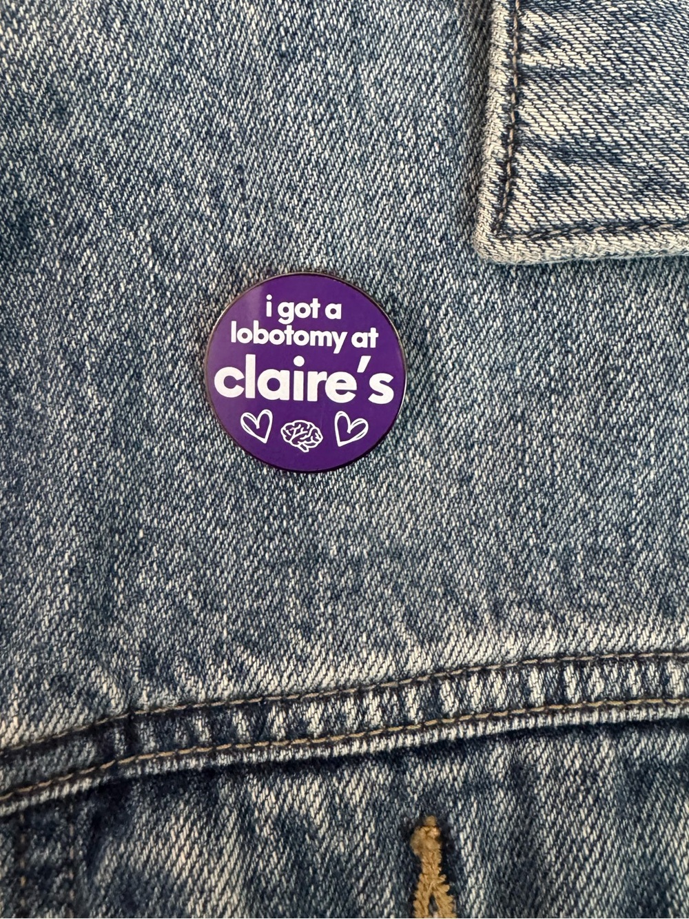 I Got A Lobotomy At Claire's Enamel Pin